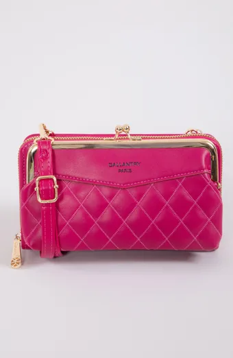 portafoglio rosa con cintura