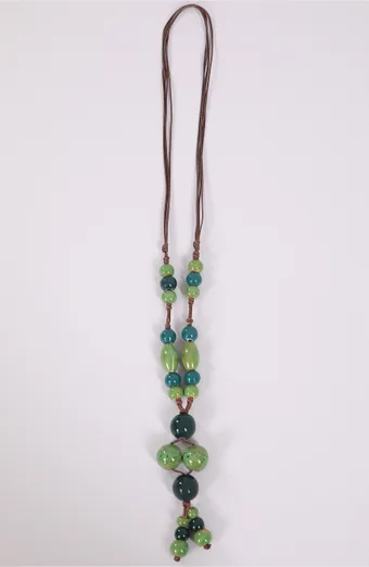 collana in ceramica verde