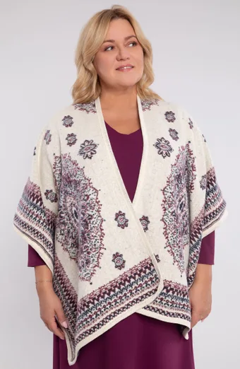 poncho bianco caldo