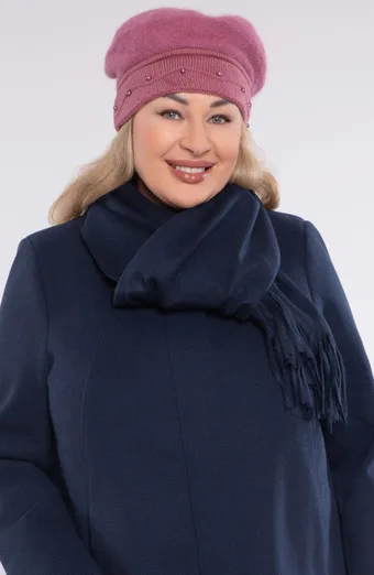 Cappello in misto angora rosa