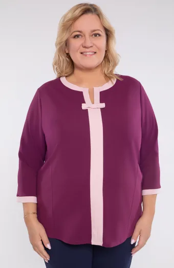Camicetta viola con fiocco rosa