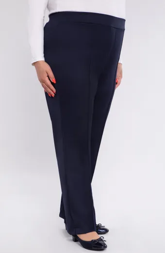 Pantaloni dritti blu navy semplici