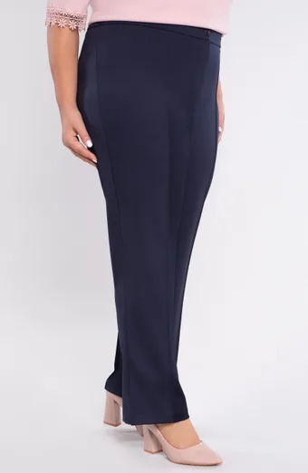 Eleganti pantaloni lisci blu navy