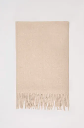 Sciarpa di lana beige