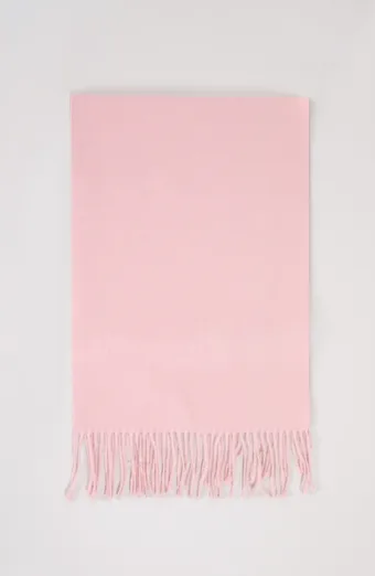 sciarpa di lana rosa