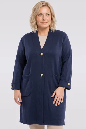 Maglione lungo blu navy