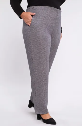Pantaloni caldi blu navy e beige