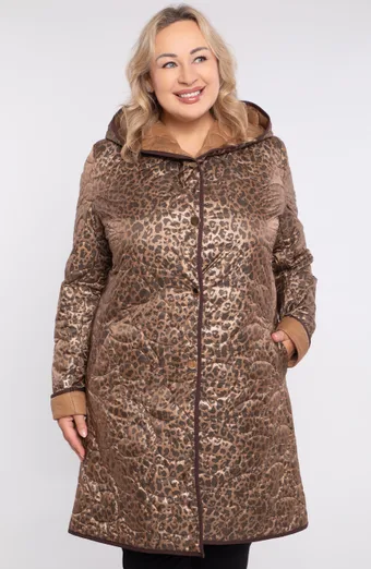 Cappotto marrone con motivo