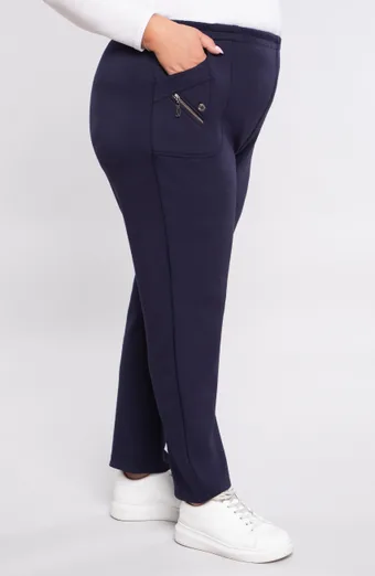 Pantaloni morbidi blu navy