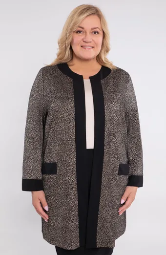 Cardigan con stampa animalier