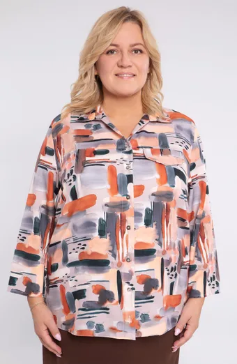 Camicia a fantasia arancione