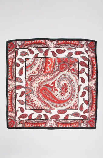 Foulard con motivi rossi