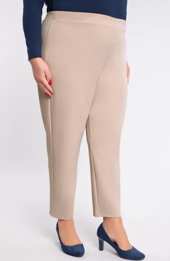 Pantaloni formali in beige chiaro
