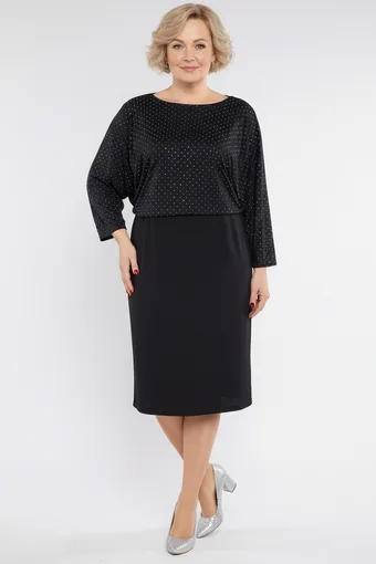 Abito nero con piccoli strass