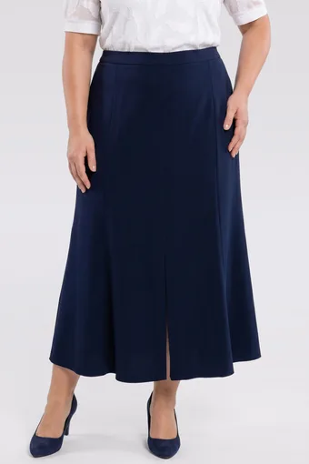 Gonna blu navy con spacchi