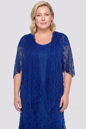 Un bolero scintillante color blu fiordaliso
