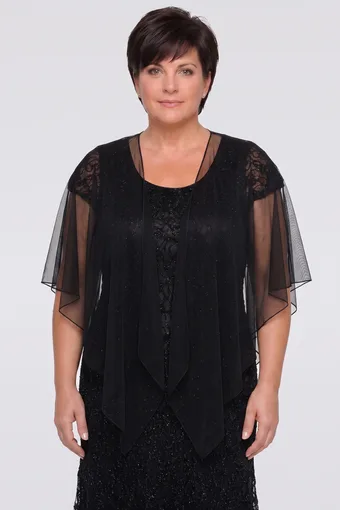 bolero in chiffon nero