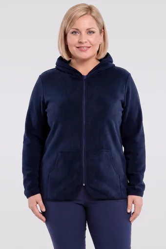 felpa in pile blu navy