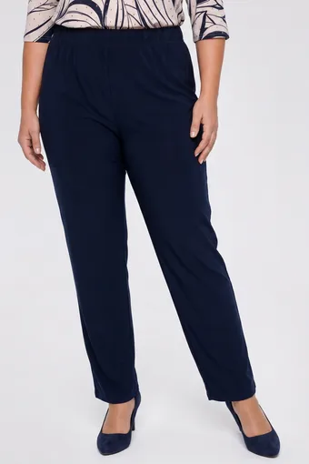 Pantaloni blu navy in morbido tessuto a maglia
