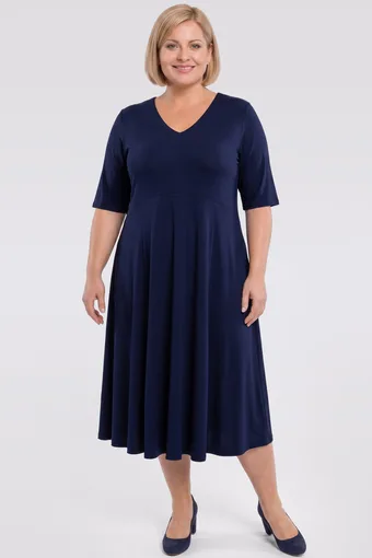 abito dritto svasato blu navy