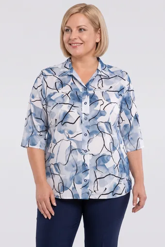 Semplice camicia blu e bianca