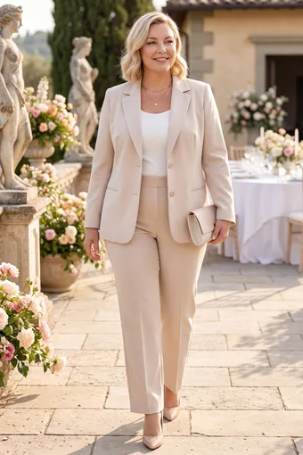 Completo elegante beige