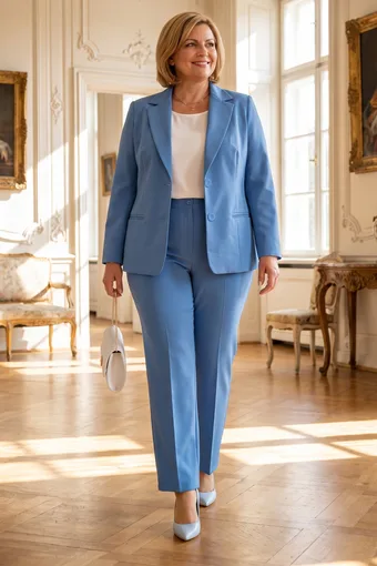 Completo blu elegante