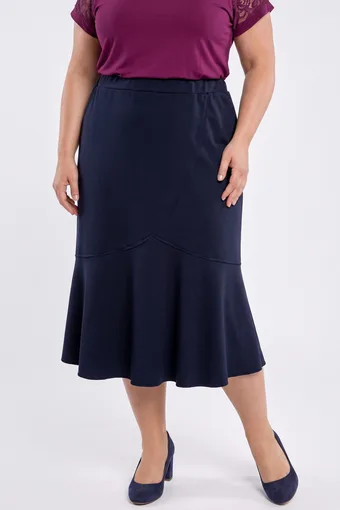 gonna midi blu navy