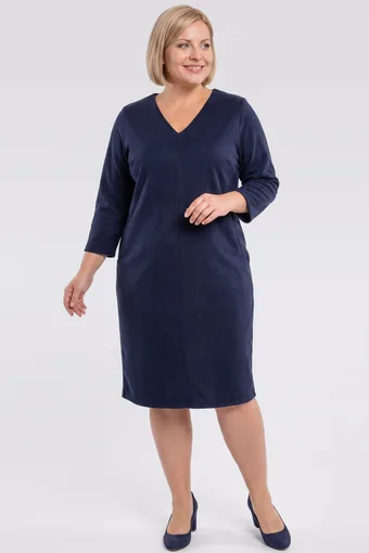Abito in camoscio blu navy