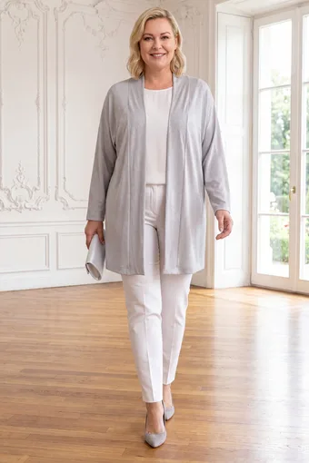 cardigan argentato