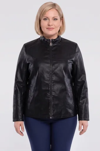 giacca biker nera in ecopelle
