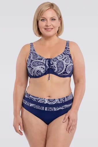 Completo due pezzi blu navy con motivo bianco