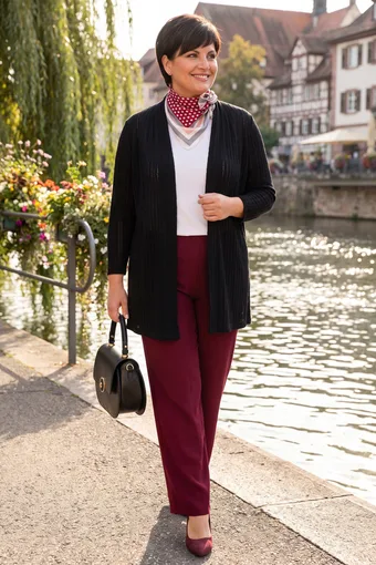 cardigan nero a fantasia