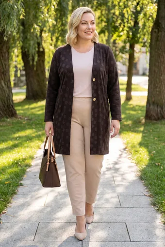Maglione marrone a maglione