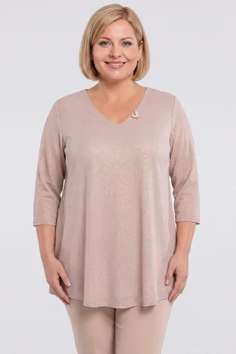 Tunica in broccato beige