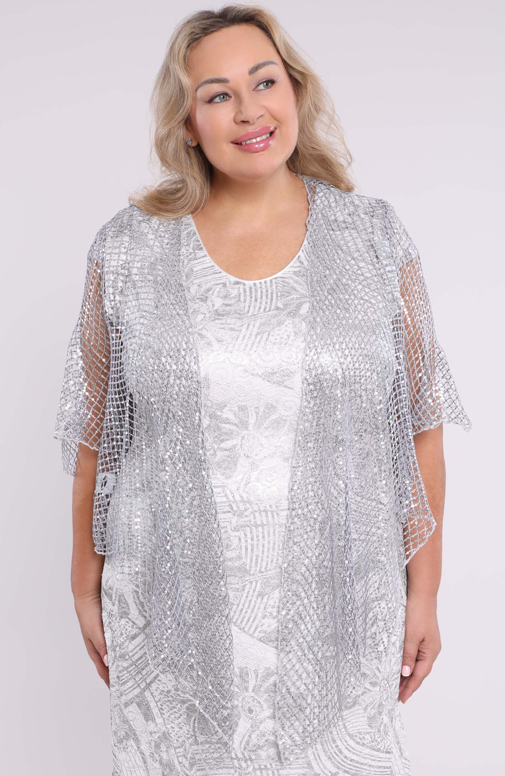 Bolero argento con paillettes