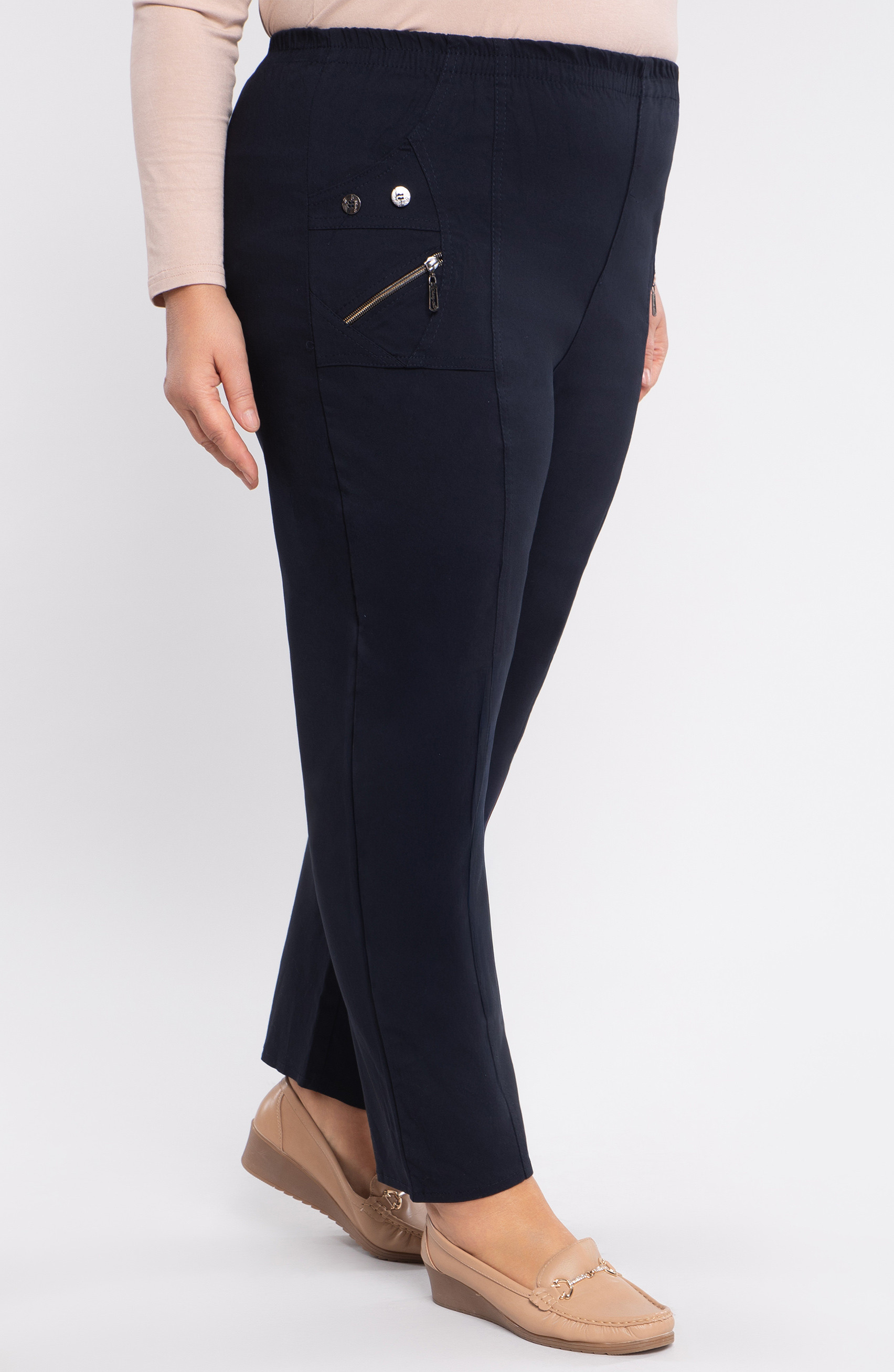 Pantaloni elastici blu navy