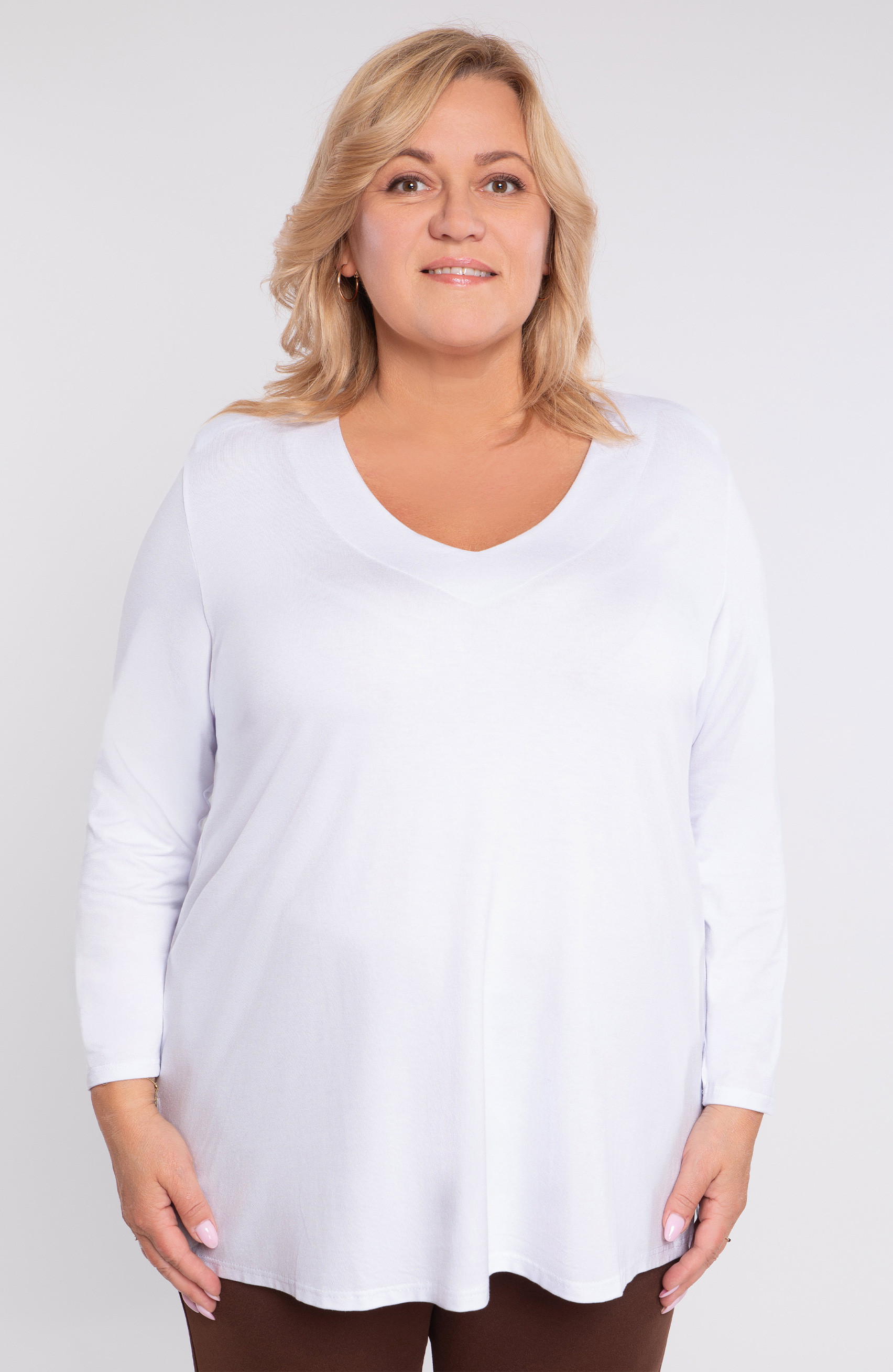 Blusa in viscosa bianca