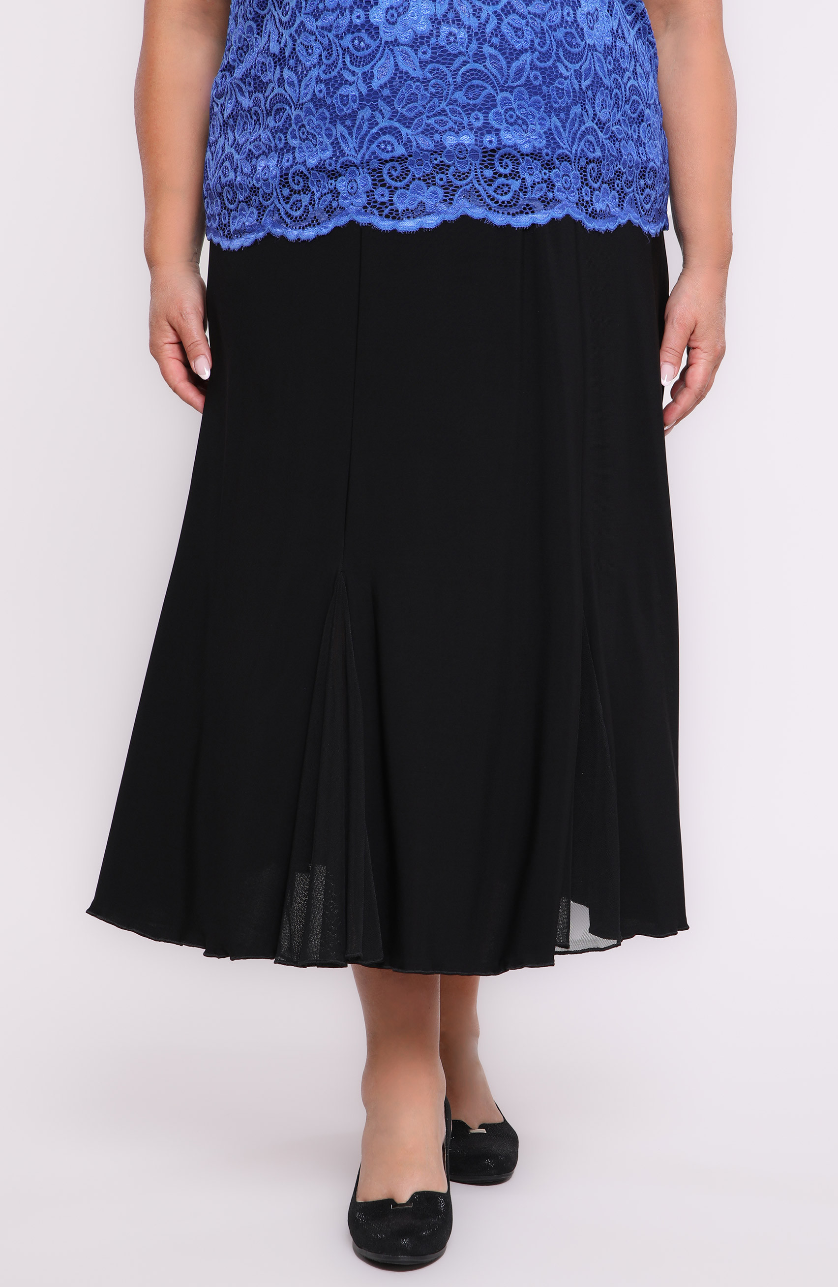Gonna in chiffon nero