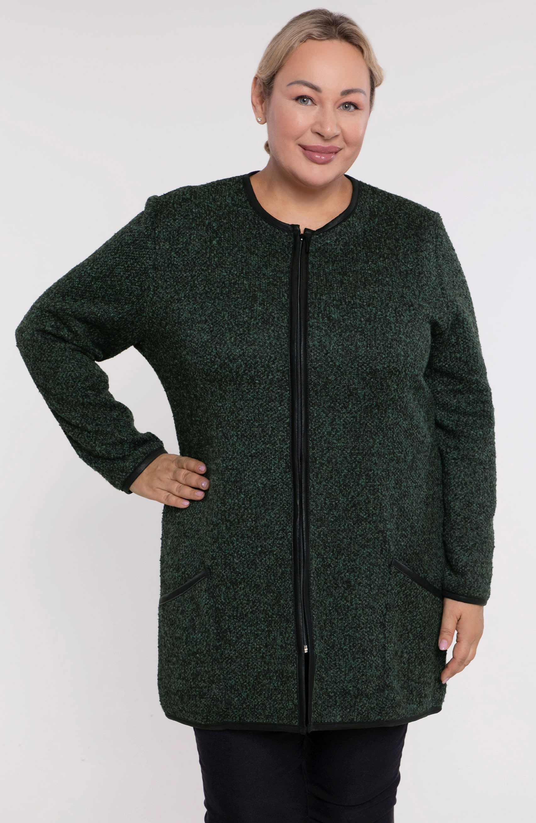 Maglione verde e nero