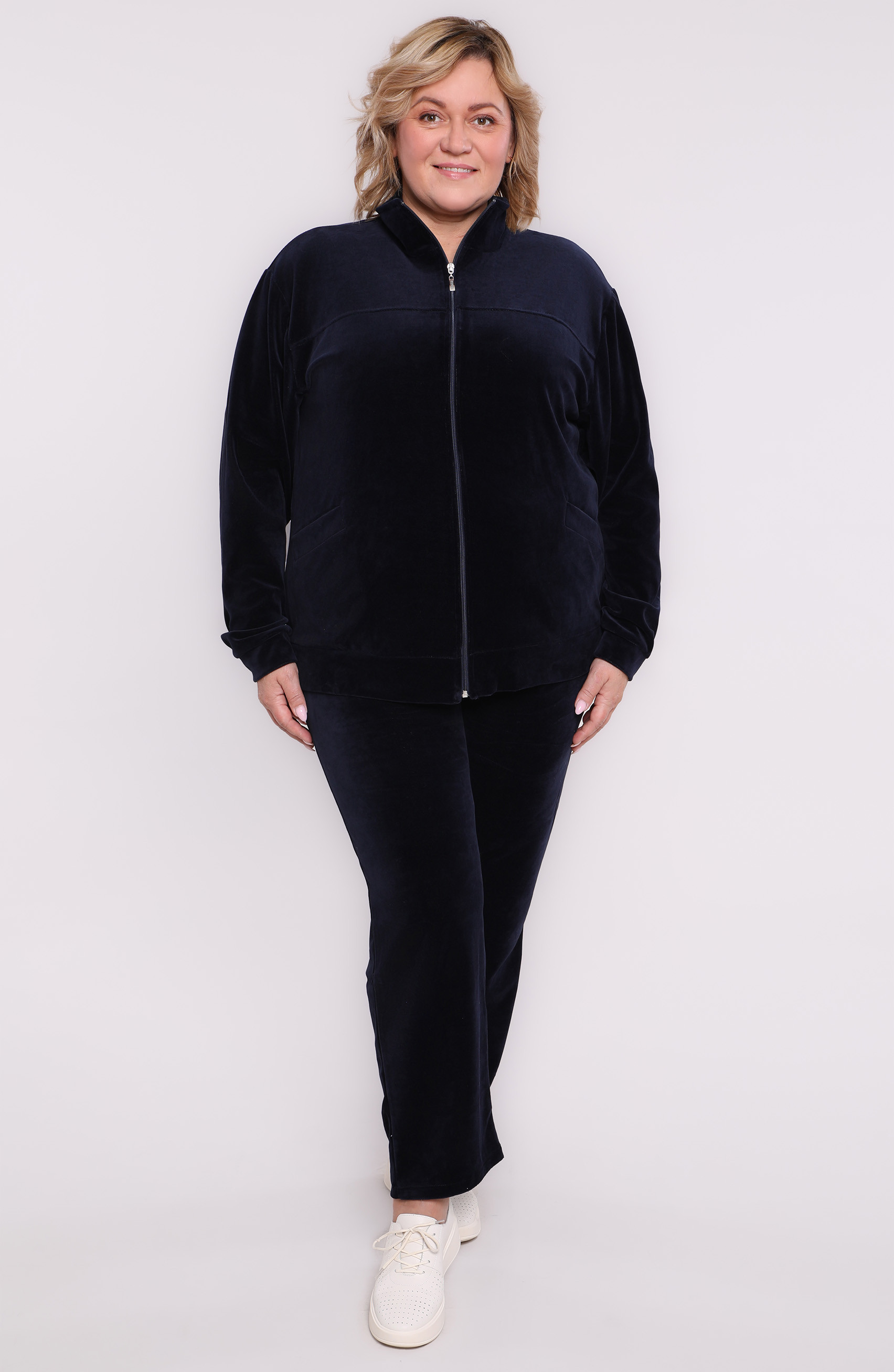 tuta in velluto blu navy
