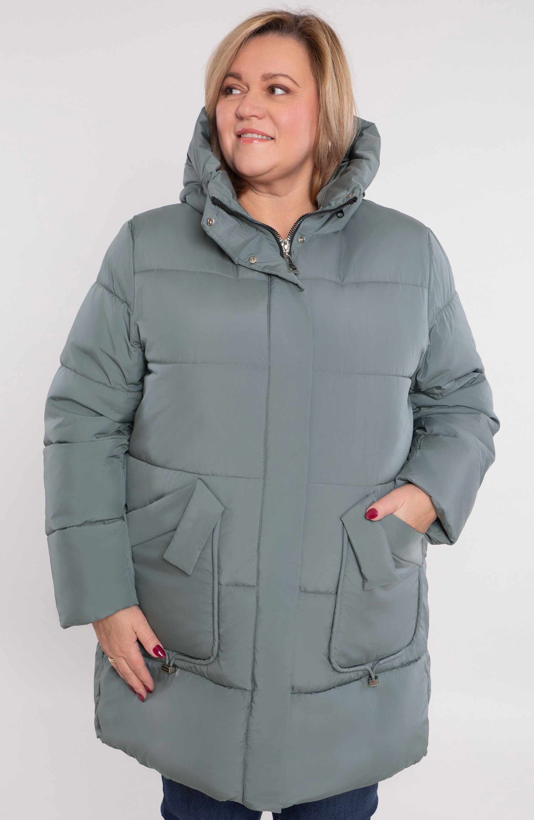 Giacca invernale grigio-verde
