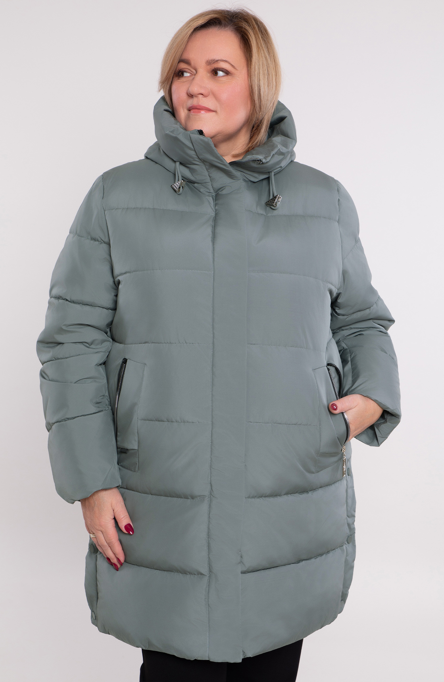Giacca invernale grigio-verde