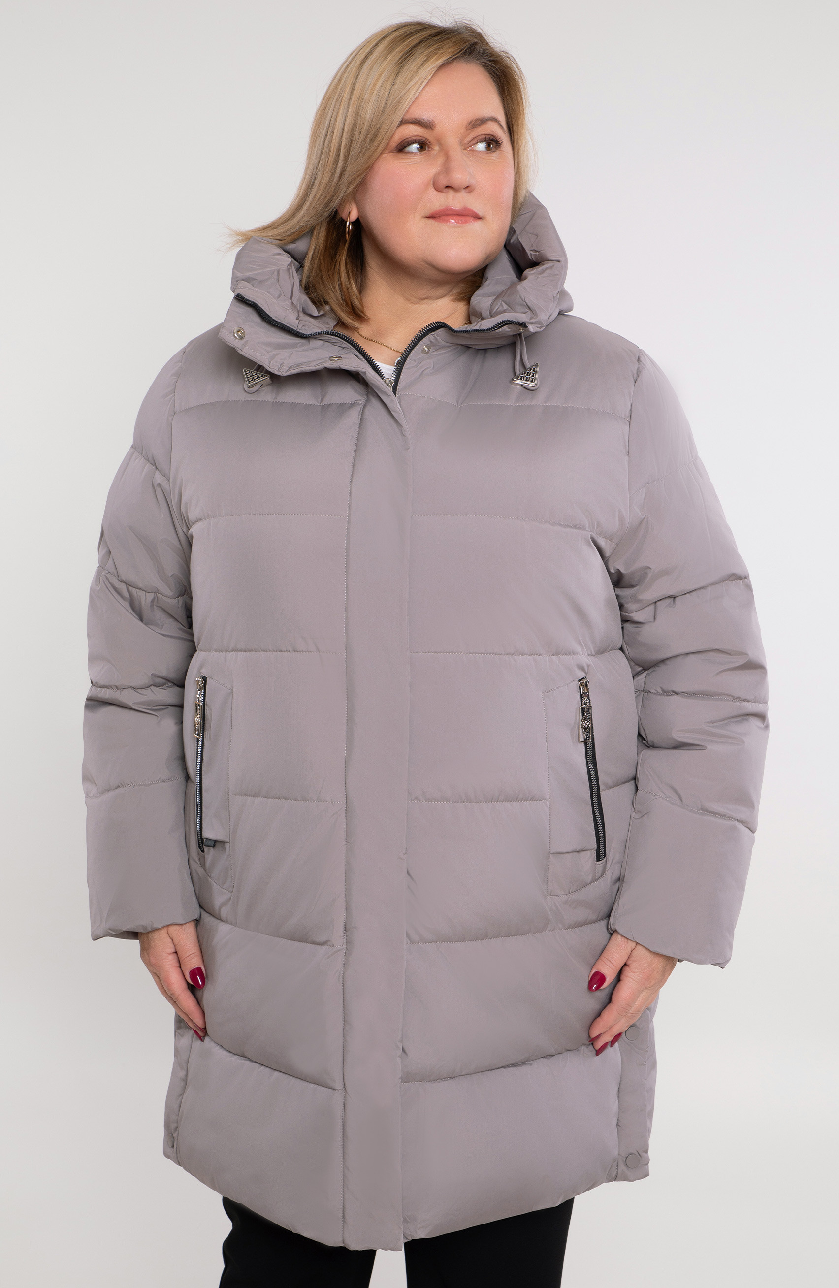 Giacca invernale grigio chiaro