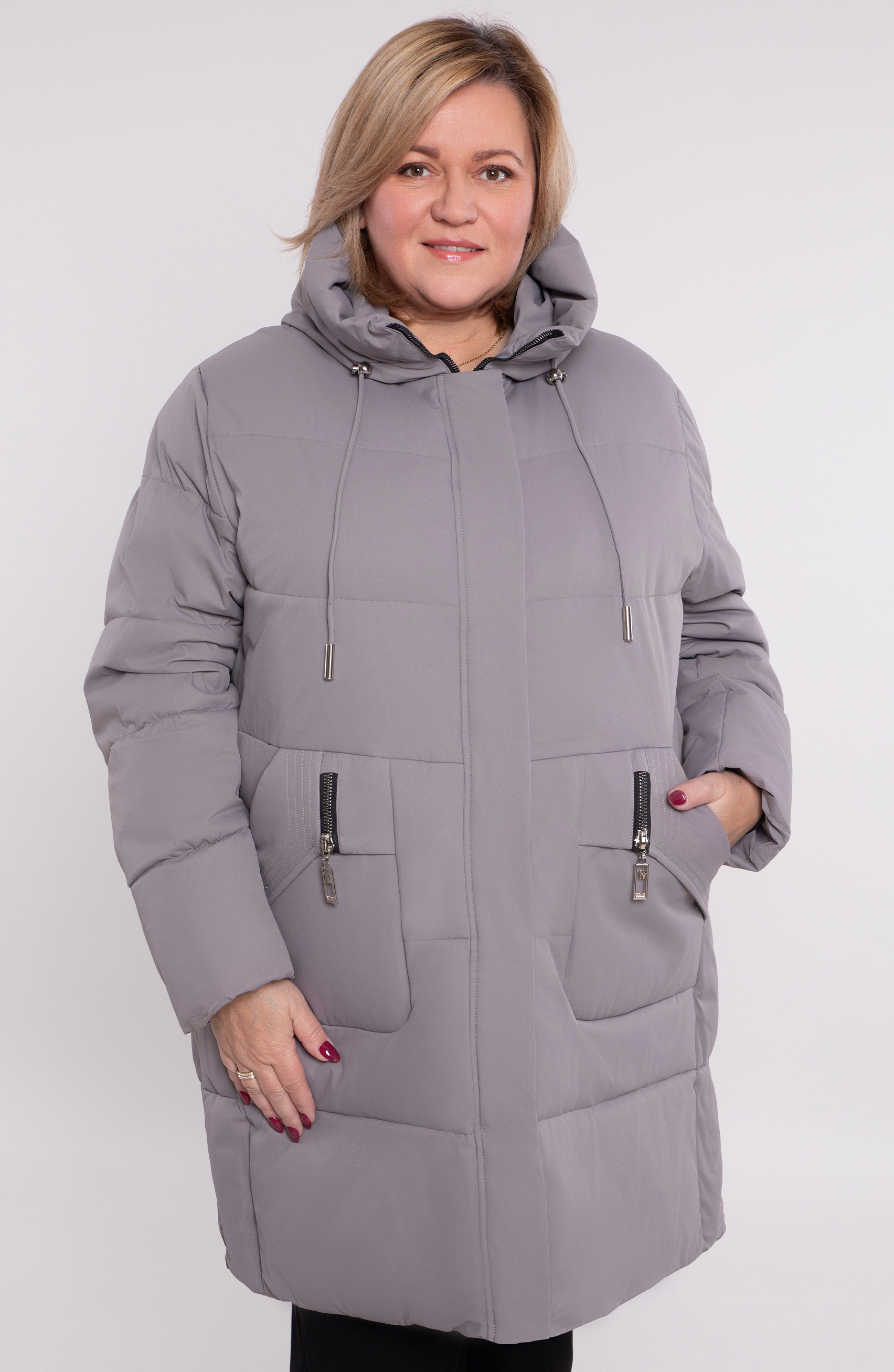 Giacca invernale grigio chiaro