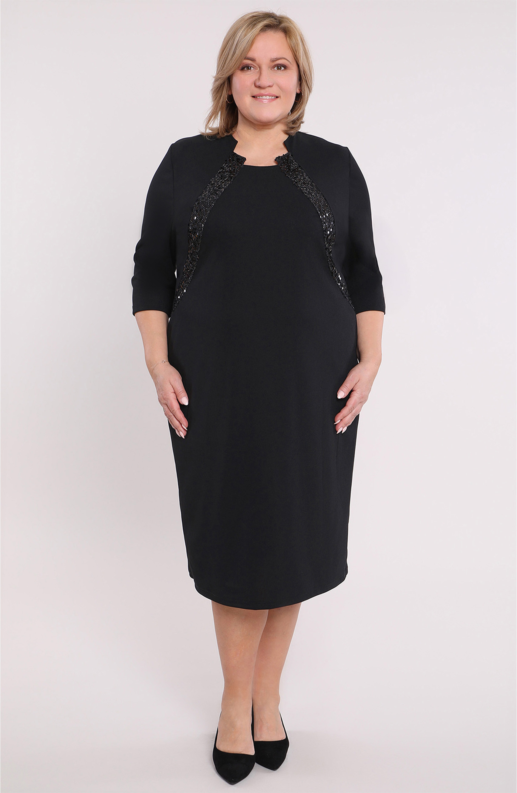 Abito nero con paillettes