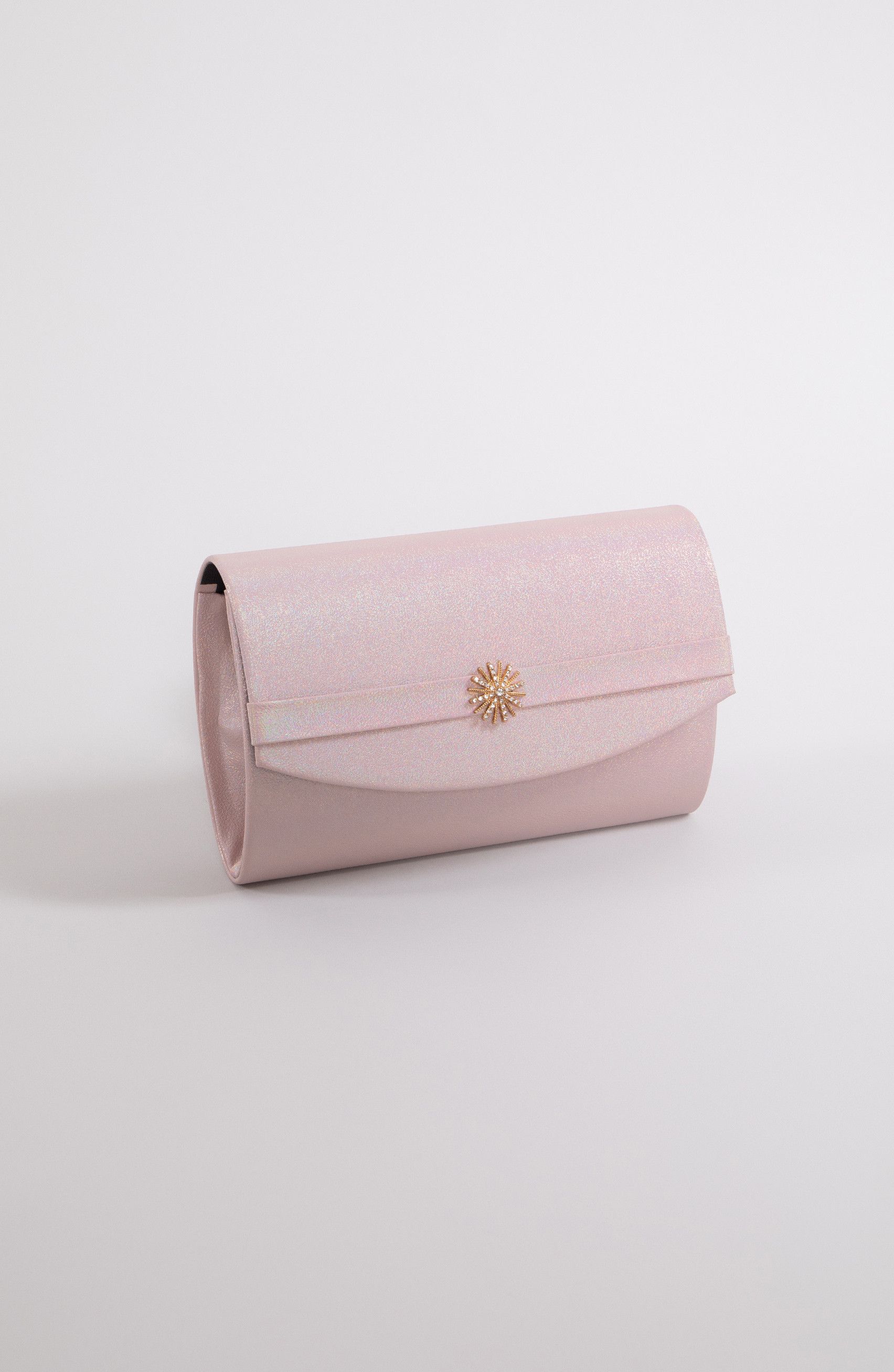 pochette in perle rosa con decorazione