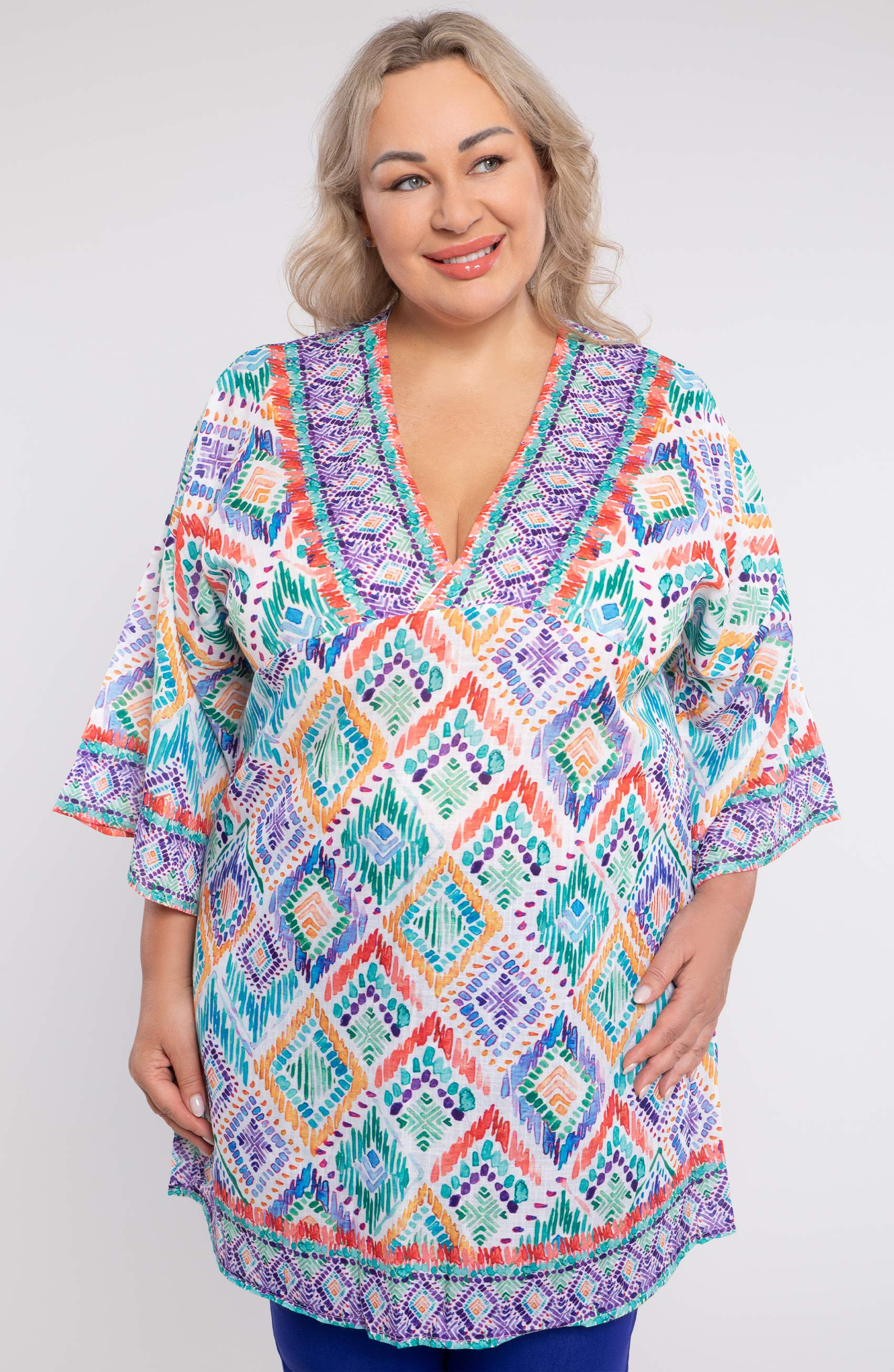 poncho colorato in una tonalità di verde