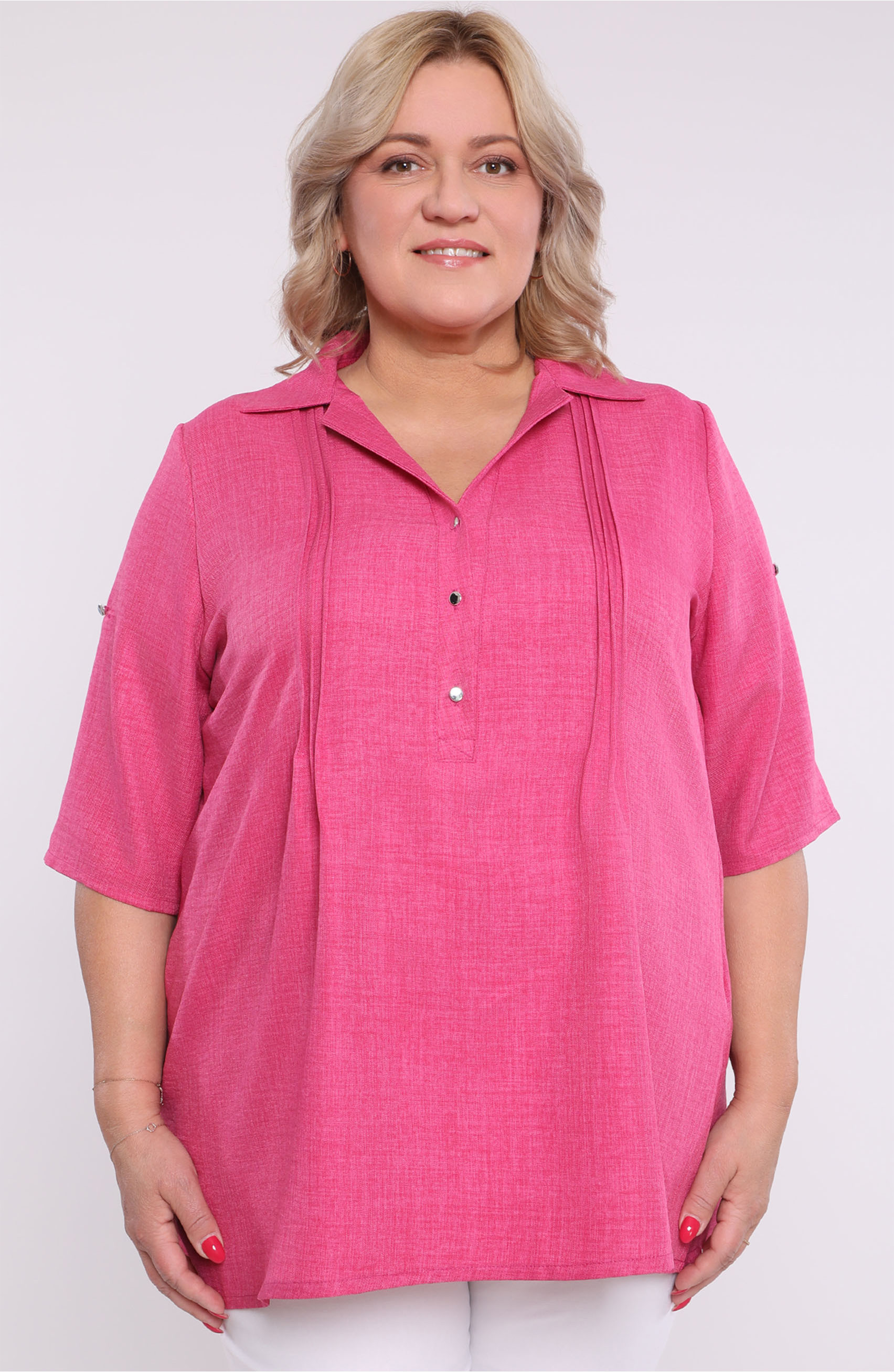 Camicetta rosa con bottoni
