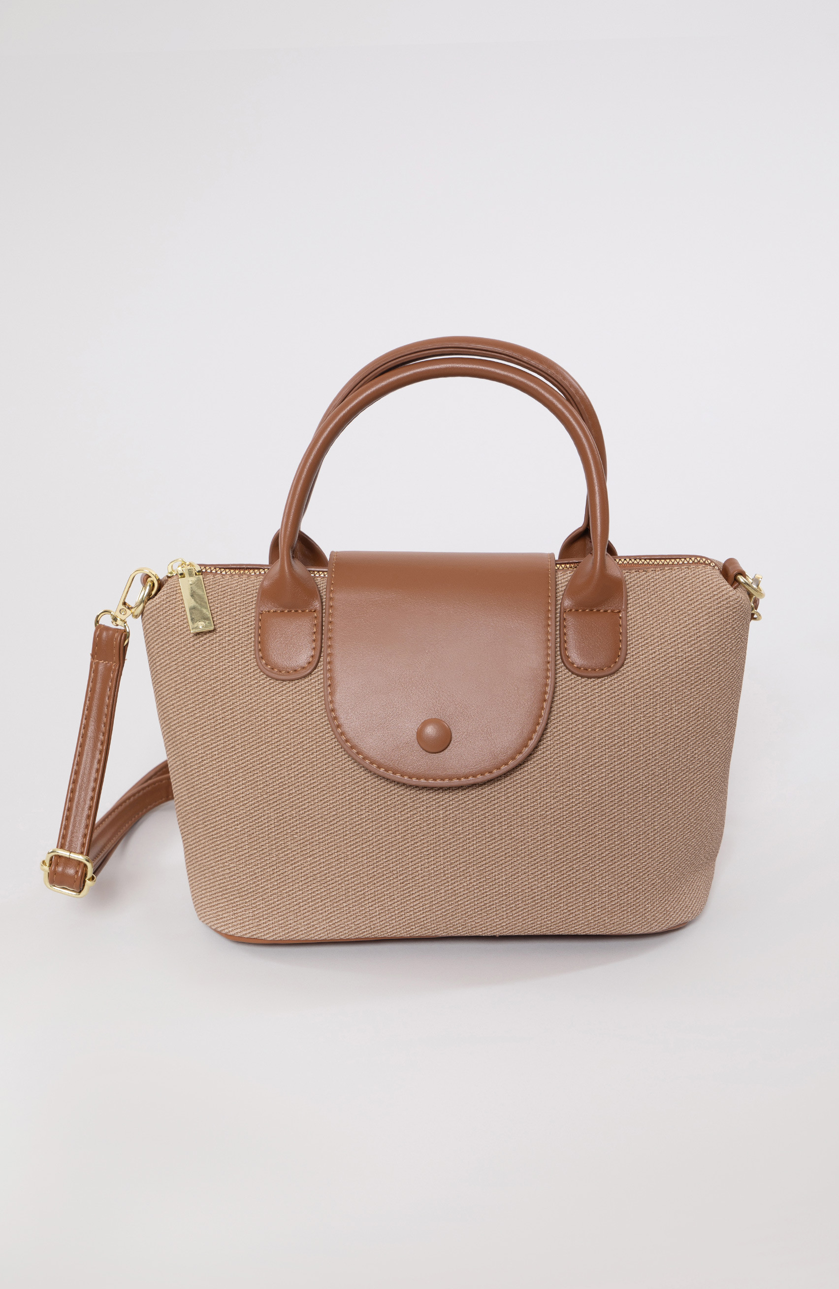 Borsa in tessuto marrone